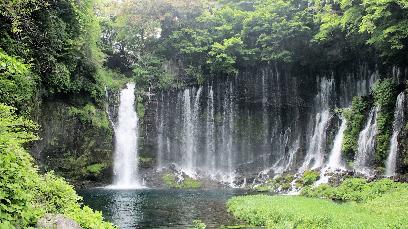 Shiraito Falls at the foot of Mt. Fuji