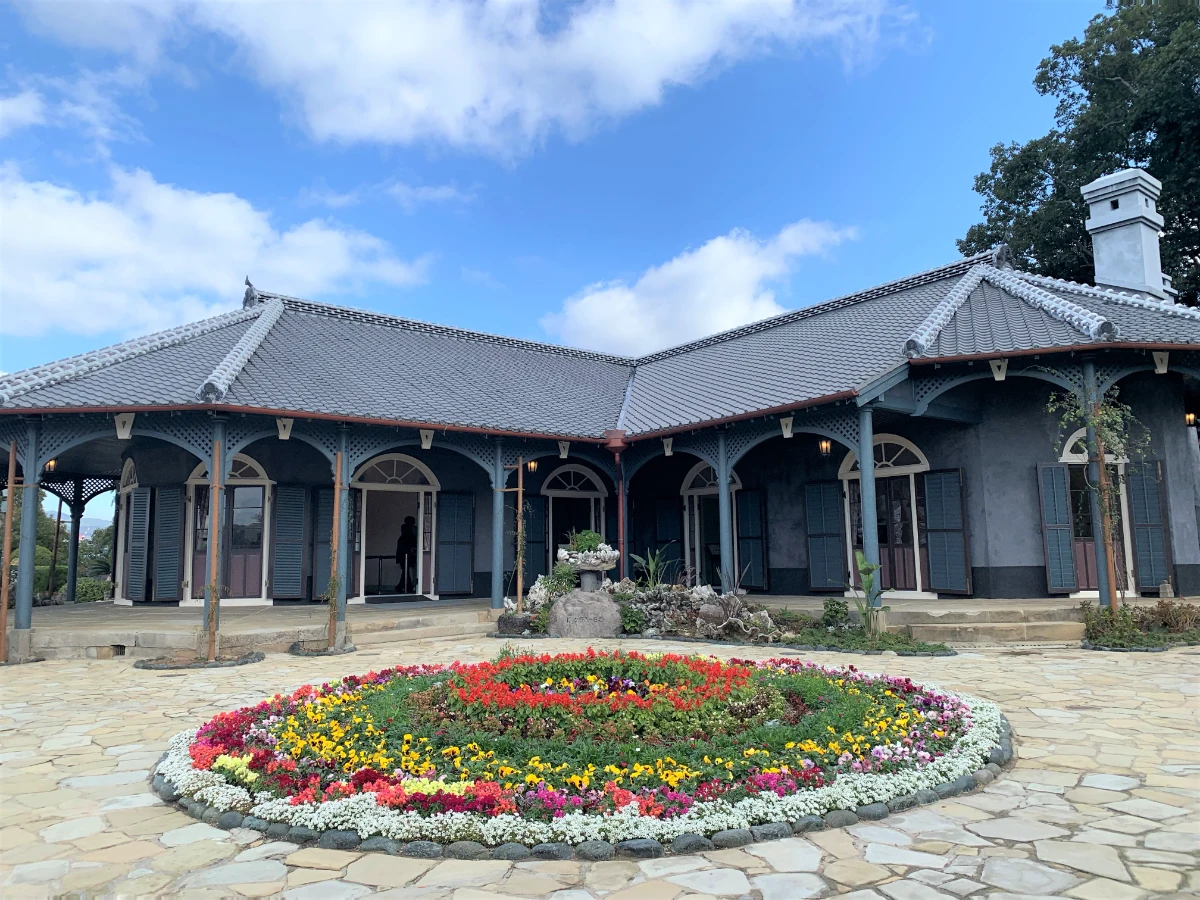 Glover Garden in Nagasaki, featuring Western-style residences from the Meiji era overlooking Nagasak