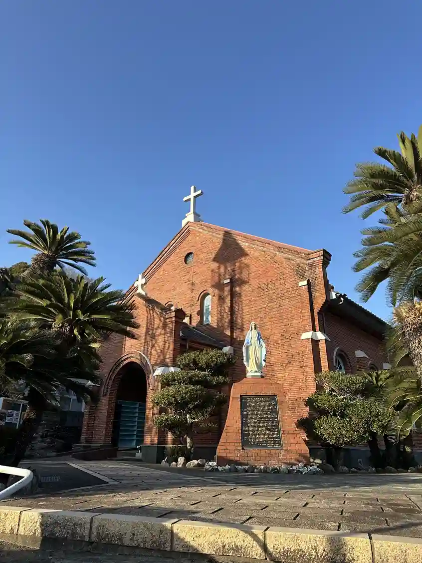 Kurosaki Church in Nagasaki, a wooden Catholic church built for local Hidden Christian communities n